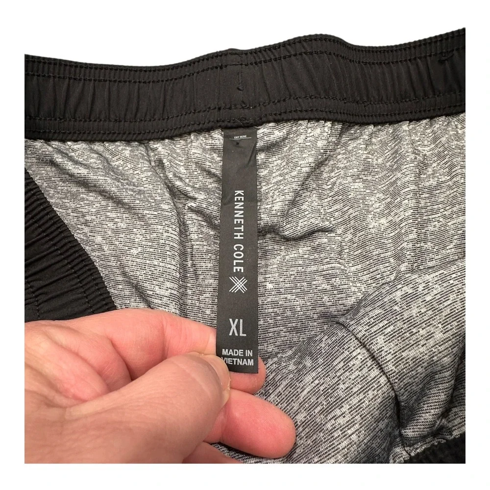 Kenneth Cole Men's XL Swim Trunks Shorts Quick Dry Charcoal Gray Drawstring
